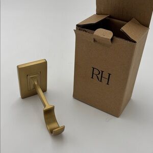 Restoration Hardware Lacquered Burnished Brass Wall Hook